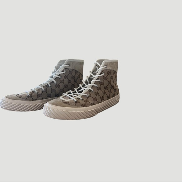 Gucci GG High Top Sneakers BootsMonogram Canvas
